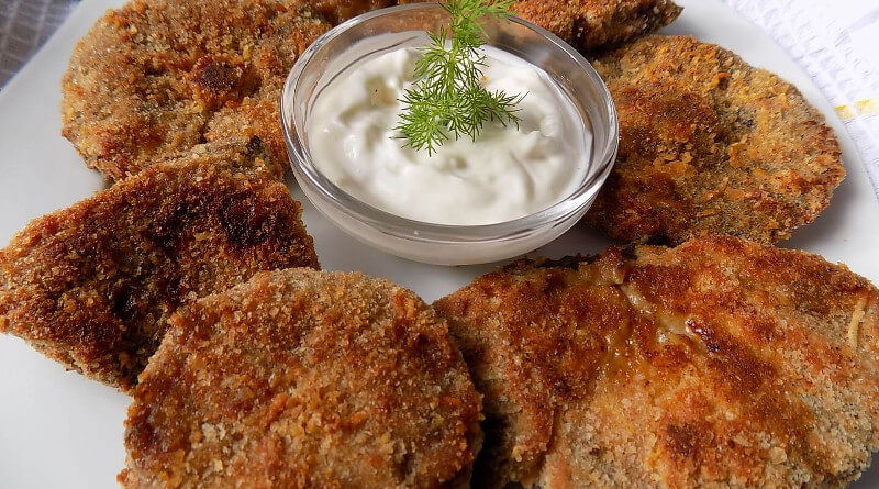 Smažené houby s mozzarellou